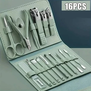 16pcs Nail Clipper and Cuticle Trimmer Set with Case for Manicure Pedicure - Imagen 1 de 13