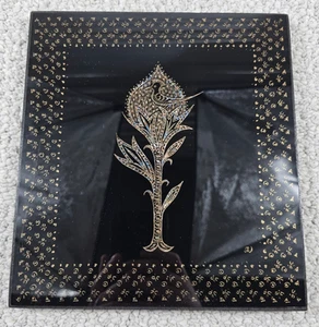 Jewish Judaica Israel Oil Glass Plaque on Wood Art By Paula (Mautner) Mautnerova - Picture 1 of 5