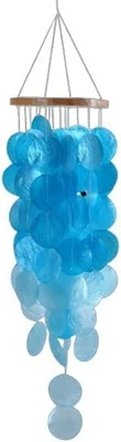Capiz Shell Wind Chimes - Memorial Chimes with Clear, Melodious Sound - Handm... - Image 1 of 4