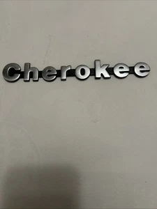 Vintage Jeep Cherokee Metal Emblem OEM Badge 1980’s - Picture 1 of 8