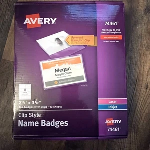 Distintivi nome stile Avery Clip laser/getto d'inchiostro 74461 sigillati - Foto 1 di 2