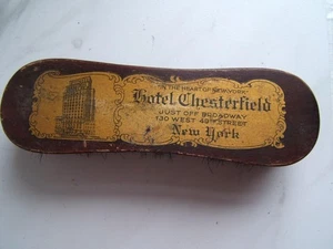 VINTAGE HOTEL CHESTERFIELD NEW YORK HORSEHAIR SHOESHINE BRUSH - Picture 1 of 8