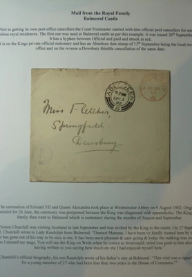 Royalty Balmoral Castle escaso rojo oficial pagado Aberdeen cds Edward 7th Cypher  Foto 1 de 4