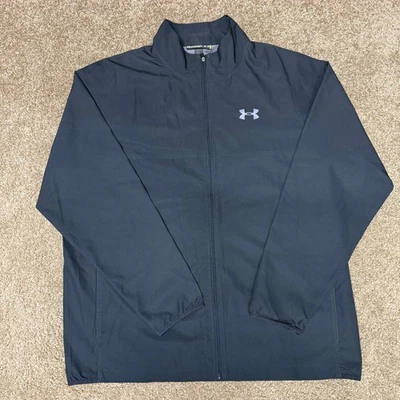 Chaqueta de calentamiento tejida Under Armour Vital para hombre 2XL negra forrada de malla entrenamiento suelta Foto 1 de 4