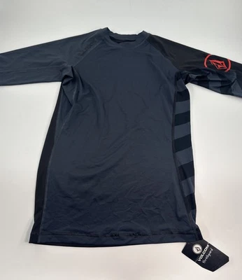 Volcom Thrashguard Dark Gray And Black Size XL 3/4 Sleeves - Image 1 of 2