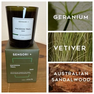 NEW Sensori + Macedonia Trail 344 Air Detoxifying Soy Candle 12 hr burn time 60g - Bild 1 von 11