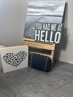 TALBOTS черный шелк/хлопок со стразами KissLock плеча застежки Дамская сумка подержанные - Изображение 1 из 4