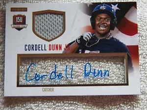 Juego de caja de béisbol Cordell Dunn Jr. 2014 Panini EE. UU. tarjeta de camiseta automática #01/99 - Imagen 1 de 1