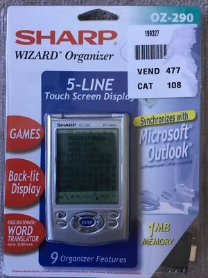 Sharp Wizard Organizer OZ-290 Vintage Brand New In Package    - Image 1 of 2