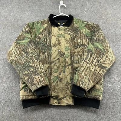 Chaqueta De Colección Realtree Camuflada Para Hombres L Parka Tareas Granero Acolchada Forrada Algodón Años 90 Foto 1 de 4