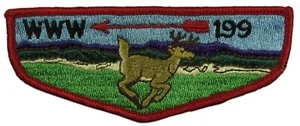 Wahinkto Lodge 199 Texas Southwest Council TX Flap RED Bdr (NE 2194) - Picture 1 of 2
