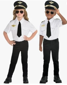 Pilot Shirt Set - Unisex - Costume - Child Small 4-6 - Picture 1 of 1