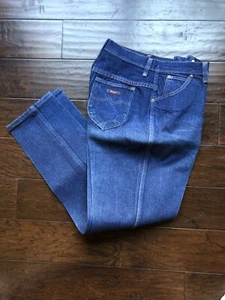 80s Vintage Dark Wash High Waist Wrangler Jeans Womens 12 Petite EUC - Picture 1 of 8
