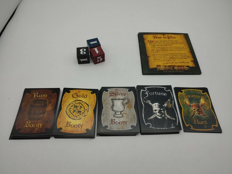Pirates of the Caribbean DVD Treasure Hunt Game Replacement Cards; How to; Dice  - Image 1 of 4