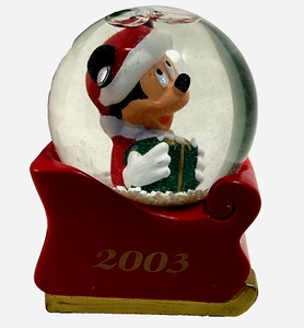 Disney Mickey Mouse Mini Snow Globe JC Penny Christmas Ornament 2003 Vintage - Picture 1 of 9