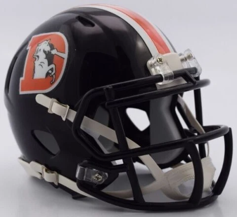 Denver Broncos Color Rush Riddell Speed Mini Helmet New in Box Cover