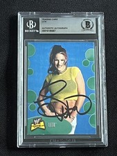 LITA 2001 FLEER WWF THE ULTIMATE DIVAS SIGNED AUTOGRAPHED CARD BAS AUTHENTIC