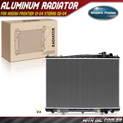 Radiador con enfriador de aceite de transmisión para Nissan Frontier 2001-2004 Xterra 02-04 Foto 1 de 4