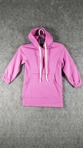 Girls Sz L Solid Pullover Drawstring Hoodie Pink NWOT Elastic Cuff Pocket Warm - Picture 1 of 7