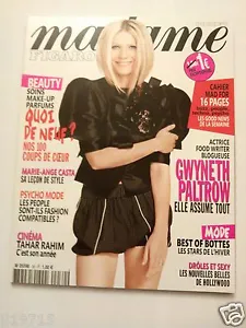 GWYNETH PALTROW COVER & FEATRE FRENCH MADAME FIGARO SEPT 2011 POCKET EDITION - Picture 1 of 1