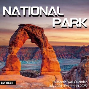 2025 Wall Calendar NATIONAL PARKS Calendars 18 Months2025 Monthly Calendars J... - Picture 1 of 6