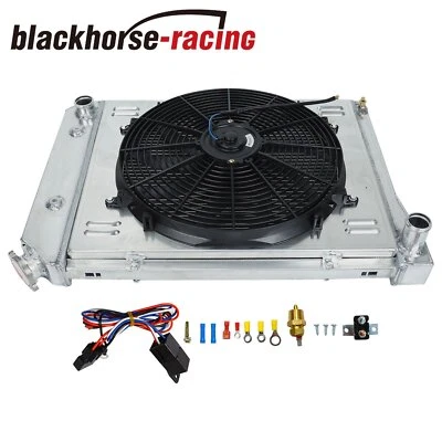 For 68-74 Chevy Nova 70-81 Camaro 75-87 El Camino 3Row Radiator+Shroud Fan+Relay Foto 1 de 4