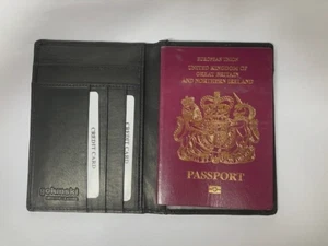 Golunski Quality Full Grain Leather Passport Holder/Travel Case, Black - Picture 1 of 5