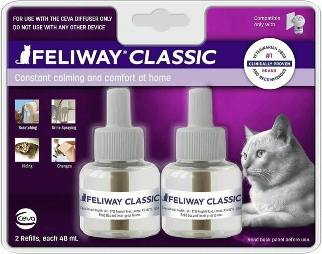 Feliway Classic Diffuser Refill 48 Ml Cat Constant Calming 2 Refills