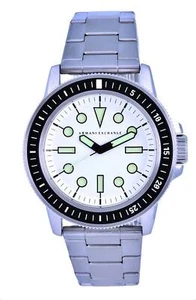 Armani Exchange Stainless Steel White Dial Quartz AX1853 Men's Watch - Picture 1 of 4