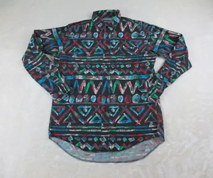 Camisa Wrangler De Colección Para Hombres Grande Negra Abotonada India Navajo X Colas Largas* - Imagen 1 de 10
