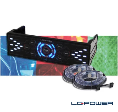 LC-Power - PC Lüftersteuerung - LC-CFC-LED - für 6 Lüfter - inkl. 2 LED-Streifen - Bild 1 von 4
