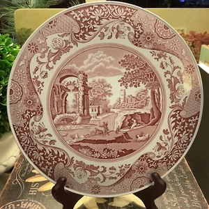 Spode Archive Collection~11.25” Decor Plate~”ITALIAN”~Red/Pink Transferware~NICE - Picture 1 of 6