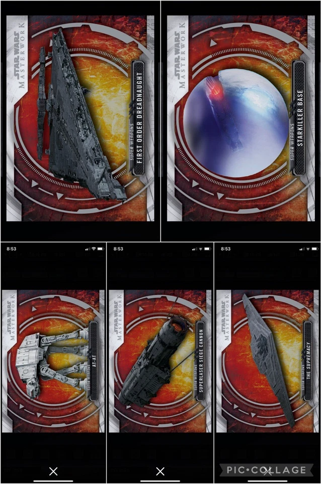 Topps Star Wars Digital Card Trader 5 Card Masterwork Super Weapons Insert Set - Image 1 of 1