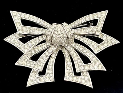 Broche arco placa rodio cristal austriaco CINER ART DECO DE COLECCIÓN FIRMADO Foto 1 de 4