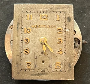 Vintage Westfield Cal 10ZC Herrenuhr Werk Teile/Reparatur 7j Swiss - Bild 1 von 2