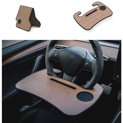 For Tesla Model 3 Model Y Car Table Board Laptop Notebook Desk Cup Holder Tray - Image 1 of 4