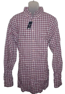 Cremieux Long Sleeve Shirt BIG 3X Dry Rose Red Check NWT (DC684) - Picture 1 of 7
