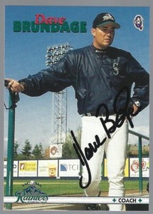 1999 Q Cards Tacoma Rainiers Dave Brundage #2 IP autograph signed card