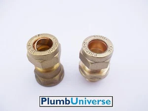Compresión de 10 mm x 1/4" BSP Macho y hembra Latón disponible Gas Aceite de agua - Imagen 1 de 1