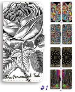 Personalised Text Wallet Phone Cover For HTC U Ultra Play 12+ 11 X9 X10 530 820 - Picture 1 of 11