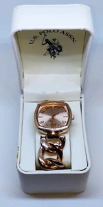 U.S. Polo Assn. Ladies Watch Link Band Rose Gold New Polo Logo - Picture 1 of 4