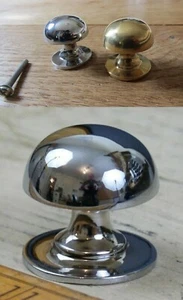SOLID BRASS vintage Victorian retro cabinet cupboard drawer knob pull handle - Picture 1 of 5