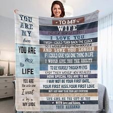 Mothers Day Gifts for Wife from Husband to My Wife Blanket, Gifts for Her Wife