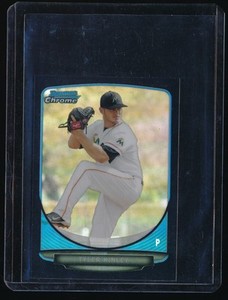 TYLER KINLEY 2013 BOWMAN CHROME MINI BLACK REFRACTOR #128 09/25 MIAMI MARLINS