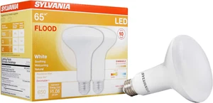 SYLVANIA LED Flood Light Bulb, 65W Equivalent BR30, Efficient 8W*, 10 Year, Dimm - Picture 1 of 12