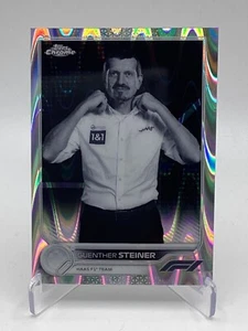 TOPPS FORMULA 1 CHROME 2022 F1 GUENTHER STEINER RAYWAVE PARALLEL #108 - Imagen 1 de 2