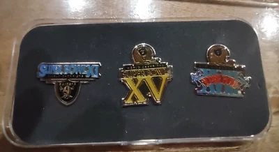 3 prendedores de campeonato del Super Bowl de los Raiders Super Bowl XI + XV + XVI campeón del Super Bowl Foto 1 de 4