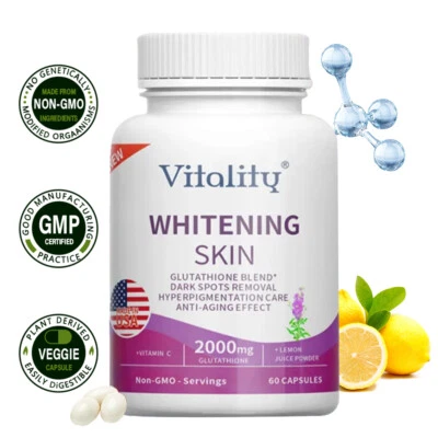 Glutathion 2000 mg Anti-âge Antioxydant puissant Élimination des taches brunes - Imagen 1 de 4