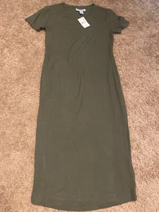MOTHERHOOD MATERNITY womens olive green shirt dress sz XS NEW NWT stretch - Picture 1 of 3