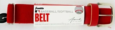 Franklin MLB Béisbol Softbol Cinturón Elástico Ajustable 22" a 42" x 1.25" Rojo Foto 1 de 3